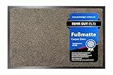 Carpet Diem Green Business Schmutzfangmatte 120 x 180 Beige-schwarz - Fußmatte innen & außen in Geschäfts-Kunden Qualität für Beste Funktionalität und Haltbarkeit