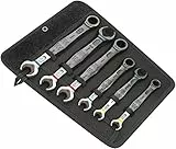 Wera 05020022001 6000/6002 Joker 6 Set 1, Maul-Ringratschen-/ Doppelmaulschlüssel-Satz, metrisch, 6-teilig