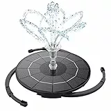 AISITIN 3.5W Solar Springbrunnen für Außen, Solar Teichpumpe Upgrade, Runden Solarbrunnen mit 12 Fontänenstile für Gartenteich,Vogelbad,DIY Wasserspiel,Fisch Tank