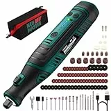 Multifunktionswerkzeug Akku - NEU MASTER 8V 2.0Ah Akku Rotationswerkzeug mit 117 Stück Zubehör, LED Light und 5-Gang, Multifunktionswerkzeuge Set zum Bohren, Gravieren, Polieren, Schleifen