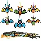 DKINY 12 Stück Fledermaus Bastelsets für Kinder Fledermaus Mix&Match Kunst und Bastelhandwerk Saisonale Kreativsets und Bastelbedarf zum Basteln Halloween Fledermaus Basteln zum Dekorieren für Kinder