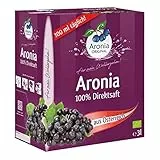 Aronia ORIGINAL Bio Aronia Muttersaft aus österreichischem Anbau | 3 Liter Bio Direktsaft aus 100% Aroniabeeren | Vegan, ohne Konservierungsstoffe, ohne Zuckerzusatz (lt. Gesetz)