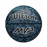 Wilson MVP CAMO Basketball, Aus langlebigem Gummi für All-Surface-Leistung, Erleben Sie verbesserten Grip & Kontrolle, Farbe: Blau, Größe: 7