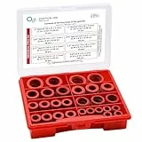 KINETICS LINE Vulkanit Flachdichtungen – 400-teiliges Set, 7 Größen (3/8'' bis 1''), Rote Faser Dichtungen für Pumpen & Motoren, Hitzebeständig bis 110°C