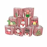 Amosfun 9pcs weihnachtet Strass Serviettenring sinken Serviettenhalter Weihnachtstischdekoration (rot)