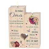 Oma Geschenk, Kerzenständer Geschenke für Oma, Beste Oma Geschenke, Geschenkideen für die Oma, Personalisierte Sinnvolle Geburtstagsgeschenk für Oma, Muttertagsgeschenk Oma Weihnachtstag Erntedanktag