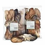 Kaureks Natur Hundeleckerlies Rinderohren mit Fell und Muschel 2x10 STK. Kausnack, wie Rinderkopfhaut