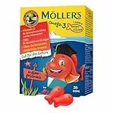 MÖLLER'S Omega-3 Gelee Fisch Erdbeere Kautabletten