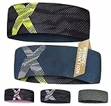 Dünnes Stirnband Kinder mit Wendefunktion - ultraleichtes Sport Stirnband für Jungen und Mädchen - elastisch & atmungsaktiv unter dem Helm - Kinder Stirnband 4-14 Jahre (neon)