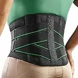 FREETOO Rückenstützgürtel mit 7 Metallstützen, Bequeme Rückenbandage für Herren und Damen mit Abnehmbarem 3D Lendenpolster zur unteren Rücken,LWS, Atmungsaktive Rückengurt für Arbeit und Sports (S)