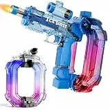 Maxee Elektrische Wasserpistole mit LED & Soundeffekt – 750 ml Tank, 7-8 m Reichweite, Auslaufsicher, Wiederaufladbar – Spritzpistolen Spielzeug Pistolen für Kinder & Erwachsene –Pool, Strand, Garten