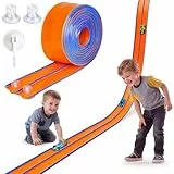 Hot Bee 4.5m Autobahn Kinder 3 4 5 6 7 Jahre, Rennbahn Rennstrecke Auto Spielzeug, Flexible Race Car Track, Dual Rennstrecke Rampen Für 1/64th Autos, Geschenke Für Jungen Und Mädchen