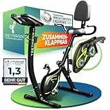 Tretmann NEU 3in1 Heimtrainer Fahrrad klappbar -extra komfortabel& leise- [SoftFoam] DEKRA geprüft - mit tiefem Einstieg Hometrainer Fahrrad Ergometer klappbar