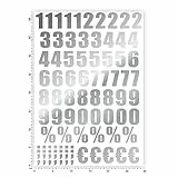 hauptsachebeklebt Zahlen Ziffern - Selbstklebende Folie IN 15 Farben - Neon + Chrom! Sticker Aufkleber