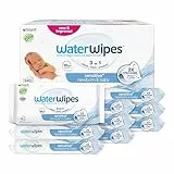 WaterWipes Sensitive+ Newborn & Baby Wipes, Feuchttücher für Neugeborene und Babys, 540 Stück (9 Packungen), 3-in-1-Reinigung, Pflege, Schutz, 99,9% Wasser, parfümfrei