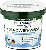 HEITMANN pure Oxi Power-Weiß | Für strahlend weiße Wäsche | Effektiv gegen Flecken und Gerüche | Maximaler Waschkraft-Boost | 500 g