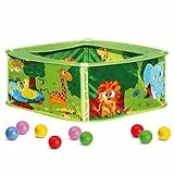 Bino & Mertens 88309 Spielbecken mit Bällen, bunt, 75 x 75 x 30 cm