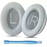 Accessory House Ohrpolster kompatibel mit Bose QuietComfort 35 (QC35) und QuietComfort 35 II (QC35 II) Kopfhörern. Proteinleder, weicher Schaumstoff mit hoher Dichte, erhöhte Haltbarkeit (Grau)