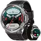 Blackview Smartwatch Herren (Anrufe tätigen/empfangen), 1,39'' Fitnessuhr mit Herzfrequenz SpO2 Schrittzähler Schlafmonitor, 100 Sportmodi, IP68 Wasserdicht Aktivitätstracker, Sportuhr für iOS Android