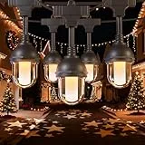 Traumheim Lichterkette Led Außen Outdoor Strom,10 m/33 FT Projektionslichter für den Außenbereich, Wasserdicht IP65 mit 10 bruchsicheren Glühbirnen, 2500 K Warmweiß für Garten, Hof, Hochzeit, Innenhof