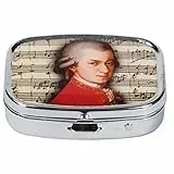 Fridolin 18271 Pillendöschen Mozart, Metall, 5,1 x 3,6 x 1,8 cm, bunt