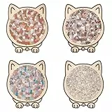 Katzenpuzzle, 135 Teile Katze Holz Puzzles, Holzpuzzle in Katzenform Denkspielzeug aus Holz Stress Abbauen Kreatives FüR Erwachsene Geschenke FüR Katzenliebhaber (4PCS)