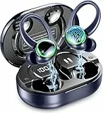 Bluetooth Kopfhörer Sport, Kopfhörer Kabellos Bluetooth 5.4 mit ENC Noise Cancelling und 4 HD Mics, 50 Std Kabellose Ohrhörer, In Ear Kopfhörer mit Hi-Fi Stereo, IP7 Wasserdicht, USB-C/LED-Anzeige