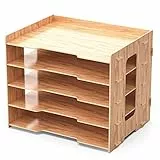 Lesfit Papierablage, Schreibtisch Organizer Holz