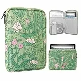 TiMOVO 8-9 Zoll Tablet Tasche für das Neue iPad mini 7 (A17 Pro, 2024), iPad mini 6 (8,3-Zoll, 2021), iPad mini 5/4/3/2/1, Tragbare Schutztasche für iPad mini, Grüne Blume