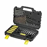 Stanley Fatmax 100-Teiliges Bit- und Bohrer-Set STA88548 Mit Gängisten Schrauberbits für Holz, Stein und Metall, Lochsägen-Set in Praktischem Koffer