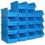 18x Sichtbox PP Größe 2/L blau NEU 18er Set Profi-Sichtboxen Sicht-Lagerboxen