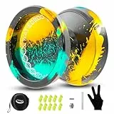 WATIEOBOO YOYO Responsive Yoyo Professional, C130 Fingerspin-Jo für Kinder, Erwachsene, Anfänger, Metall, Nicht reagierend, Yoyos für Erwachsene
