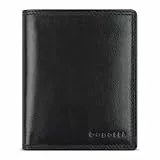 bugatti Savona Geldbörse aus vegetabilem Büffelleder, RFID-Portemonnaie Hochformat, Leder-Wallet für Herren, schwarz