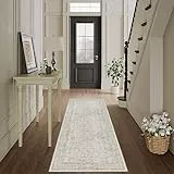 Vintage Hellbraun Waschbarer Teppich 60x180cm LäUfer Flur rutschfest Weich Vorzimmer Tepich Kurzflor Schlafzimmer Retroteppiche KüChe Bedroom Brücken Hallway Carpet