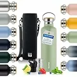 Blumtal Thermosflasche 1L - doppelwandige Trinkflasche Edelstahl 1L - Isolierflasche 1L BPA frei - Edelstahl Trinkflasche/Teeflasche - Trinkflasche Thermo 1L - Thermosflasche 1 Liter - Summer Green