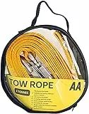AA 2T 3,5m Abschleppseil AA6189 - Gelber Gurtstyle Abschleppgurt für Pannen, andere Fahrzeuge bis 2 Tonnen, gelb