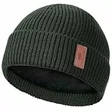BISON DENIM Herren Strickmütze Beanie Mütze Warme Fleece Laufmütze Winddichte Wintermütze Unisex-Mütze