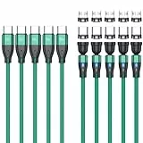 Junichi Magnetisches Ladekabel USB C auf USB C/Micro USB Magnetkabel (5 Stück,0.5m+1m+1m+2m+2m) PD 60W Schnellladung 540° Drehung 2-in-1 Magnet USB kabel für Android Micro USB Typ C Smartphone Laptop