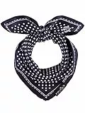 FRAAS Halstuch Damen gepunktet - 51 x 51 cm Größe - Nickituch Seide - Seidentuch für Damen mit Polka Dots Muster - Bandana Tuch perfekt für den Sommer Navy