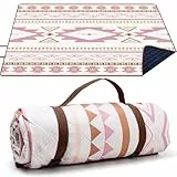 LARUTAN Outdoor Picknickdecke, 200x200cm Stranddecke Sandfrei, Tragbare Waschbar Strandunterlage Picknickdecke für Trocken Strand, BBQ, Picknick, Wandern, Reisen Campingdecke Travel Blanket Cape Town