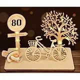 I LOVE MOM Geldgeschenk Geburtstag Holz, Holz-Notizbuch DIY Dreidimensionale Bäume Sitzbank Deko Zahlen für Geschenke,für Geschenke, Partys, Geburtstage, Jubiläum. （LP-80）