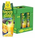 Rauch Happy Day Orange Maracuja | perfekte Geschmackskombination | exotischer Mix herrlicher Südfrüchte | mit viel Vitamin C | 6x 1l Tetra Prisma