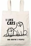 Simon's Cat I Like Cats And Maybe 3 People Unisex Rucksack natur