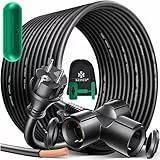 KESSER® Verlängerungskabel 25m Mehrfachstecker mit 3 x Schuko Stecker mit Schutzkappe - Outdoor - für Innenbereich Außenbereich - Verlängerung Verteilerkabel – 230 V IP44 - Baustellenkabel Stromkabel