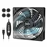 EasyAcc Lüfter USB, 120mm PC Lüfter Kühler Gehäuselüfter mit 3 Geschwindigkeit, PC Ventilator USB 5V leise zum Computer/PS4 /Receiver/TV Box/AV Schrank/Router/Serverschrank Weihnachtsgeschenke