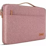 DOMISO Laptoptasche Laptop Tasche Hülle Notebook Sleeve Case Bag Schutzhülle Kompatibel mit 15 zoll MacBook Air M4 M3 M2,MacBook Pro,14-15 zoll HP Dell ASUS Lenovo,Laptophülle Damen mit Griff,Rosa