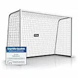 Racetex Fussballtore für Garten Kinder und Erwachsene [ENORM ROBUST] - Fußballtor Kinder mit Stabiler Stahlrahmen Front - Fußballtore inkl. Edelstahl Erdanker - Das Tor für den Garten (300x200 (cm))