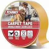 YISUMEI Teppich Klebeband Doppelseitig Extra Stark - Teppichklebeband für Bodenbeläge - Einfach zu Bedienen und Rückstandsfrei- 22 mm x 25 m