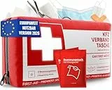 KFZ Verbandstasche nach aktueller Norm 2026 inkl. Beatmungstüchern - KFZ Verbandskasten europaweit nutzbar - Erste Hilfe Set Verbandkasten DIN 13164:2022 (StVO konform)