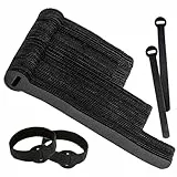 ARMIZ 120 Stück Klett Kabelbinder- Schwarz Wiederverwendbare Kabelbinder in 3 Verschiedenen Größen 200mm/150mm/120mm, Verstellbare